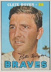 1967 Topps Baseball Cards      328     Clete Boyer UER